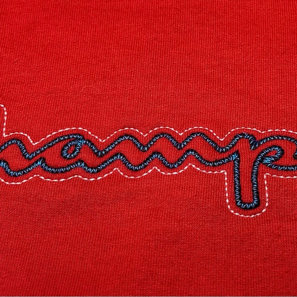 like new! Champion Men's Red crew neck Sweatshirt sz m - Picture 3 of 7